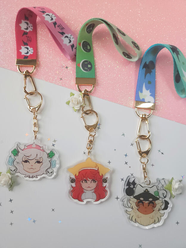 Valentine Sisters Lanyard Charms